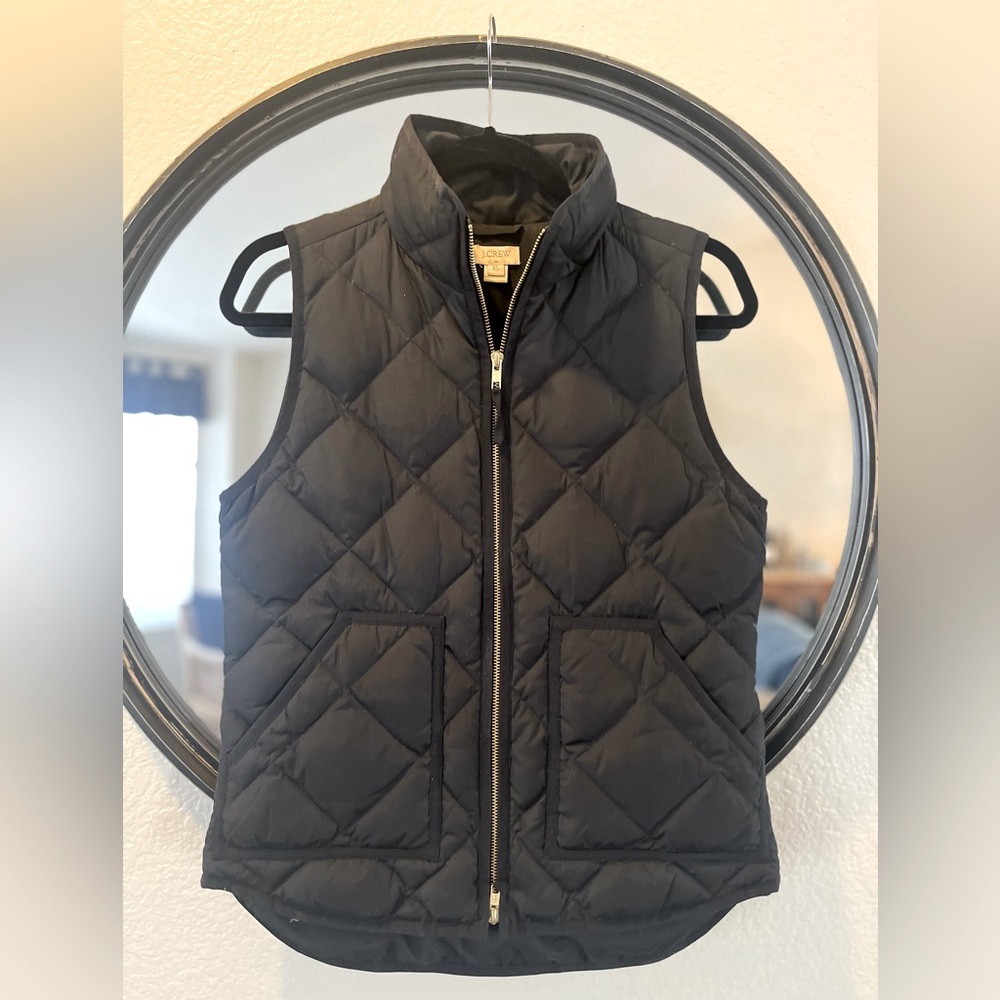 J. Crew Black puffer vest